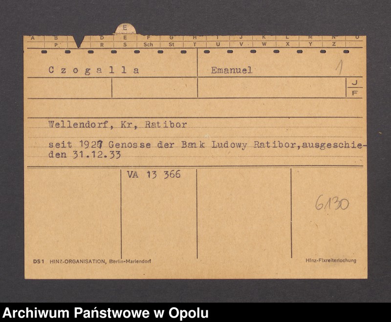 Obraz 3 z jednostki "[Czogalla Emanuel, zam. Wellendorf]"