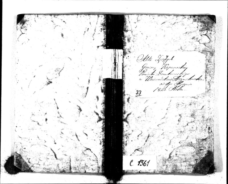 image.from.unit.number "Akta Zeszłych Gminy Kopciowskiey Powiatu Dombrowskiego w Woiewództwie Augustowskim od 1-go Stycznia 1820 roku"