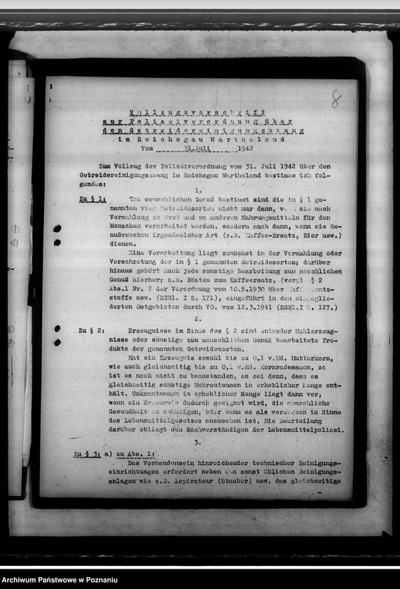 Obraz 12 z jednostki "Krankenmeldungen von polnischen Apotheken. Getreidereinigungszwang"