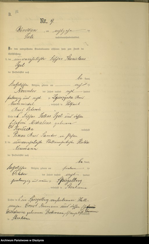 image.from.unit.number "Heiraths-Haupt-Register Nr 1 - 16"