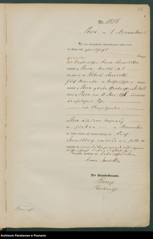 Obraz 14 z jednostki "Księga zgonów"