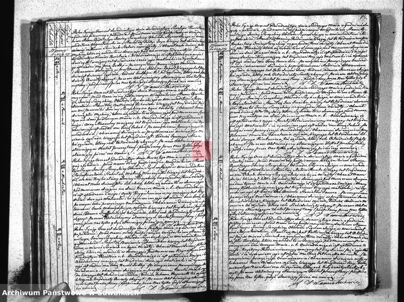 Obraz 18 z jednostki "Akta urodzonych urzędnika stanu cywilnego gminy i parafij sereyskiey od dnia 1-go stycznia 1820 do ostatniego miesiąca grudnia r.b. Urodzonych w Serejach"