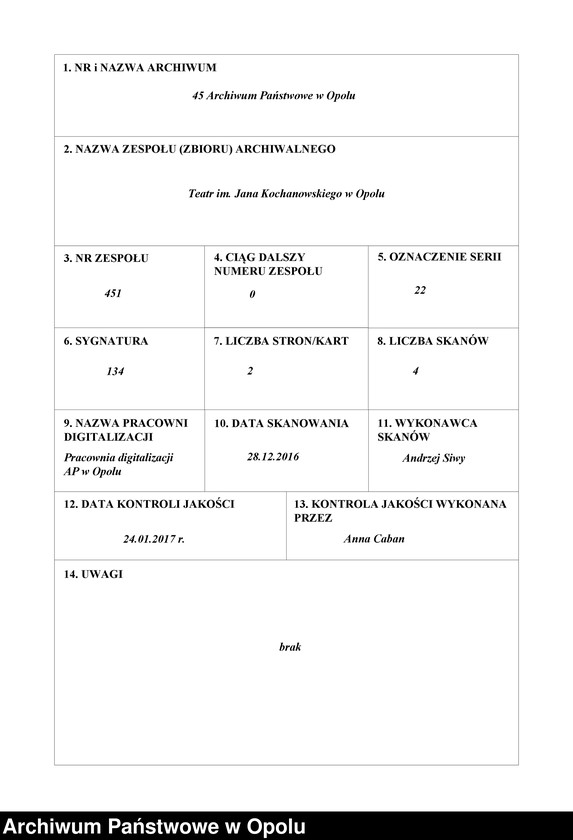 Obraz 1 z jednostki "[Afisz teatralny informujący wystawieniu sztuki Gabrieli Zapolskiej pt. "Ich Czworo" w Państwowym Teatrze Ziemi Opolskiej]"