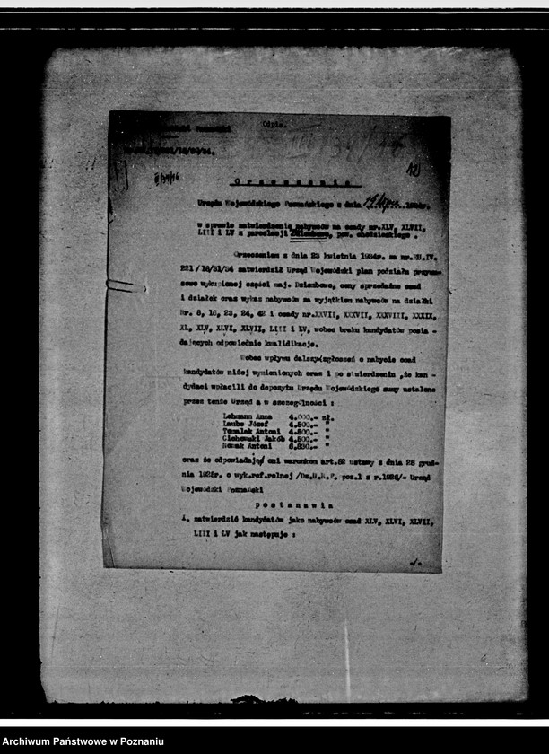 Obraz 16 z jednostki "Parcelacja rządowa z przymusowego wykupu majątku Dziembowo powiatu chodzieskiego"