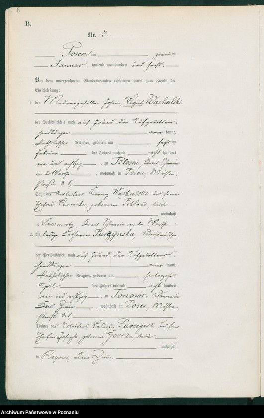 Obraz 7 z jednostki "Księga miejscowa małżeństw tom I"