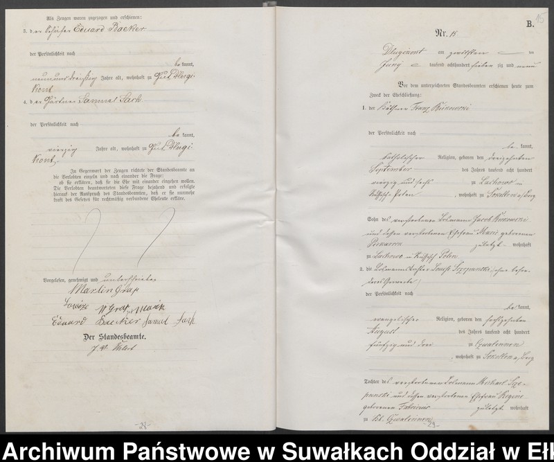 image.from.unit.number "[Heiraths-Haupt-Register des Königlichen Preussischen Standes-Amtes Kumilsko Kreis Johannisburg]"