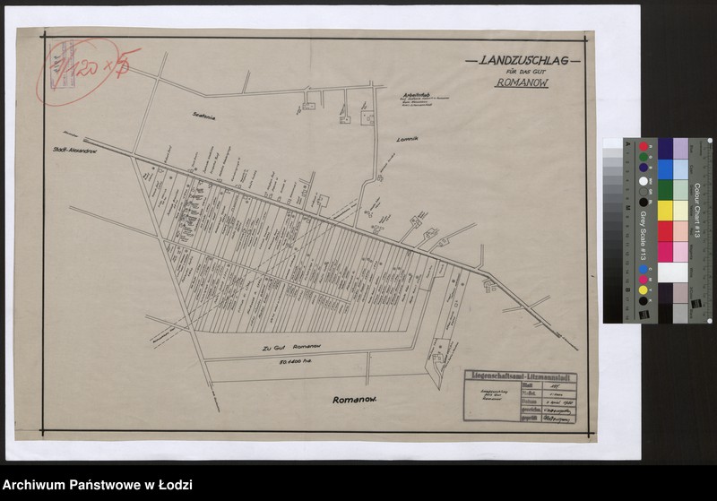 Obraz 1 z jednostki "Landzuschlag für das Gut Romanow Litzmannstadt"