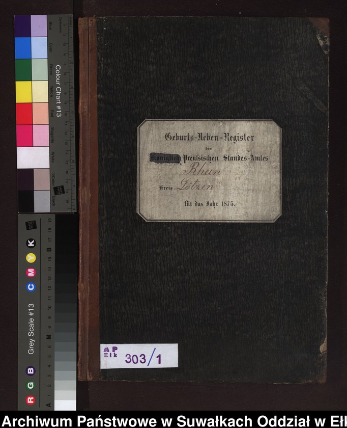 image.from.unit.number "Geburts-Neben-Register des Preussischen Standes-Amtes Rhein Kreis Lötzen"