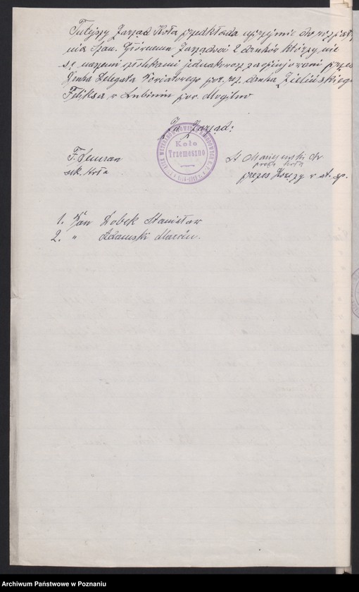 Obraz 8 z jednostki "Trzemeszno, powiat Mogilno - akta koła."