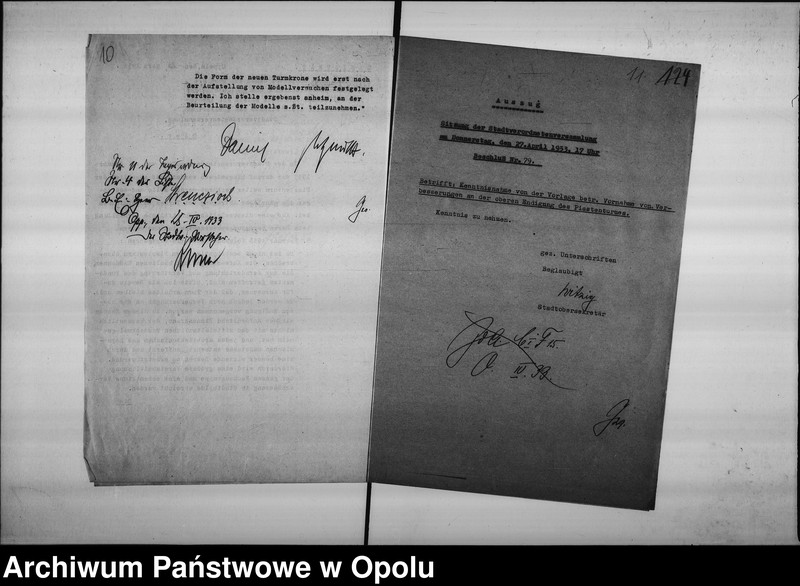 Obraz 12 z jednostki "[Korespondencja i wycinki z gazet dotyczące wieży piastowskiej]"