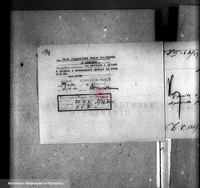 Obraz 18 z jednostki "Zatwierdzenie zakładu przemysłowego / Rozbudowa Rzeźni Miejskiej, - oddział konserw miejskich Zarząd Miejski w Kościanie"