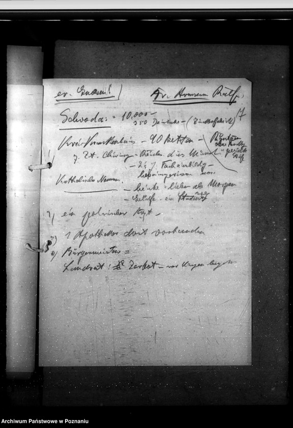 Obraz 12 z jednostki "Amtsärzte Kreis Schroda (Środa) - wyposażenie szpitali"