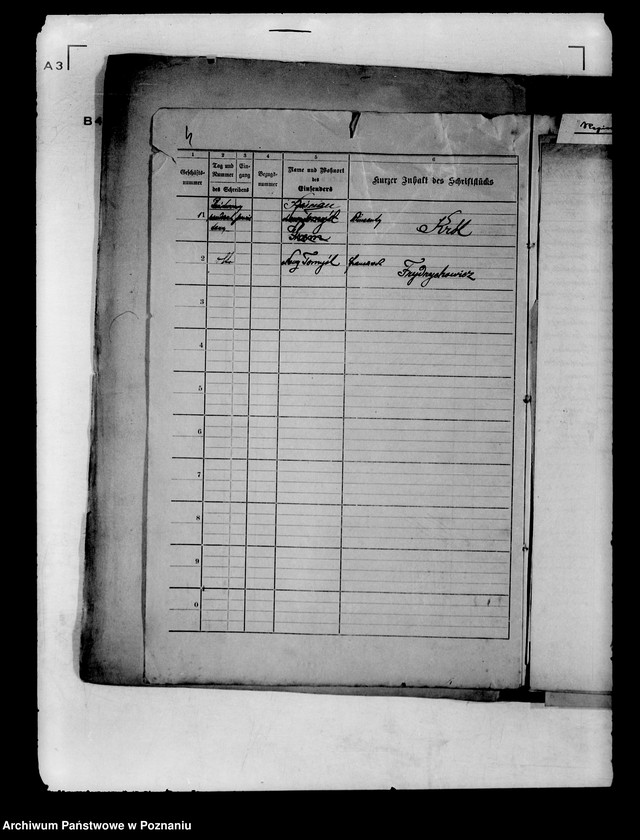 Obraz 8 z jednostki "Ewidencja stanowisk obsadzonych przez siły polskie w Głównej Kasie Rejencyjnej w Poznaniu i inne sprawy osobowe"