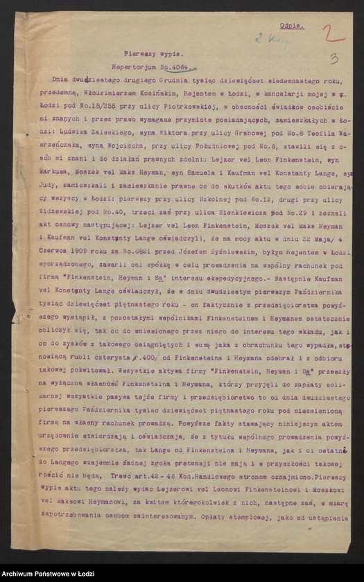 Obraz 5 z jednostki "Finkenstein Heyman- dom ekspedycyjny"