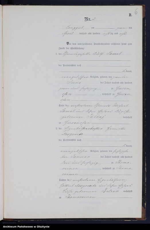 image.from.unit.number "Heiraths-Neben-Register Nr 1 - 16"