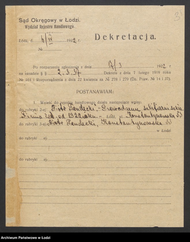 Obraz 5 z jednostki "Piotr Tandecki- prowadzenie szlifierni szkła"