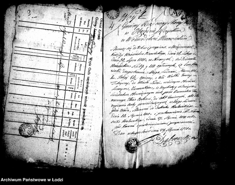 Obraz 12 z jednostki "Akta tyczące się świadectw przesiedleń"