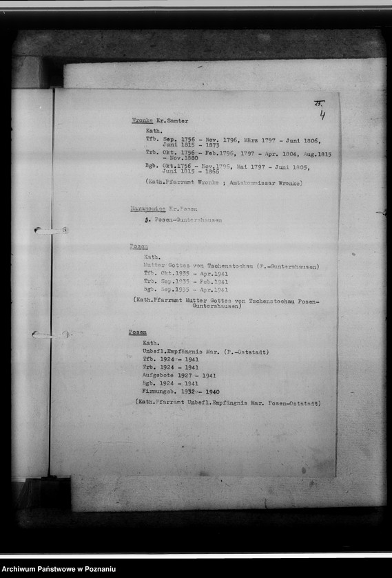 Obraz 8 z jednostki "Zugangsverzeichnis des Kirchenbuch-Magazins [na terenie tak zwanego Kraju Warty]"