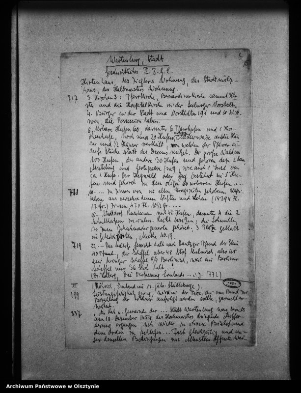 image.from.unit.number "Wartenburg /Stadt, Hospital, Kloster, Pfarrkirche, Erzpriesterei, Strafanstalt, Schule/ Wuttrienen [rysy historyczne]"