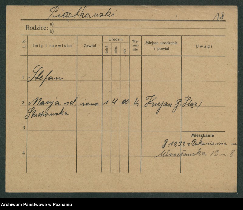 Obraz 20 z jednostki "Piątkowski - Piec (żonaci i wdowy)"
