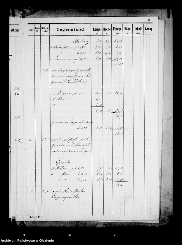 image.from.unit.number "Kosten- Anschlag zum Neubau eines Insthauses auf dem Pachtgute Serwillen, Kr. Rastenburg."