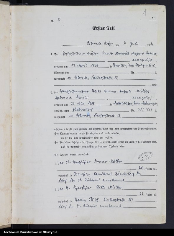 Obraz 3 z jednostki "Familien-Zweitbuch Tom II,Nr 81 - 204"