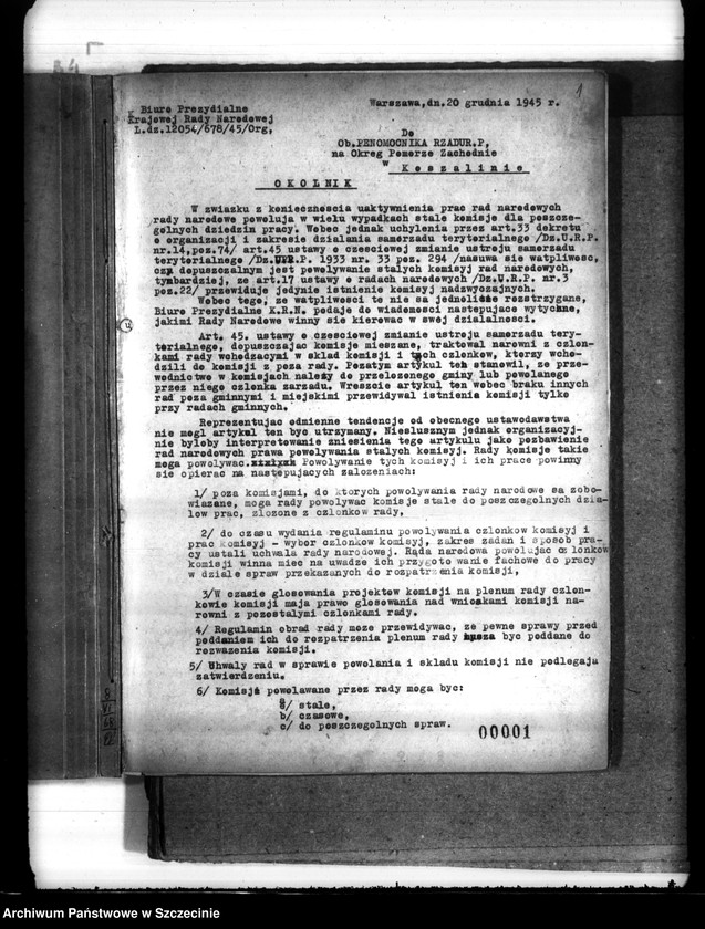 image.from.unit.number "Organizacja i sprawozdania Biura Prezydialnego Wojewódzkiej Rady Narodowej w Szczecinie"