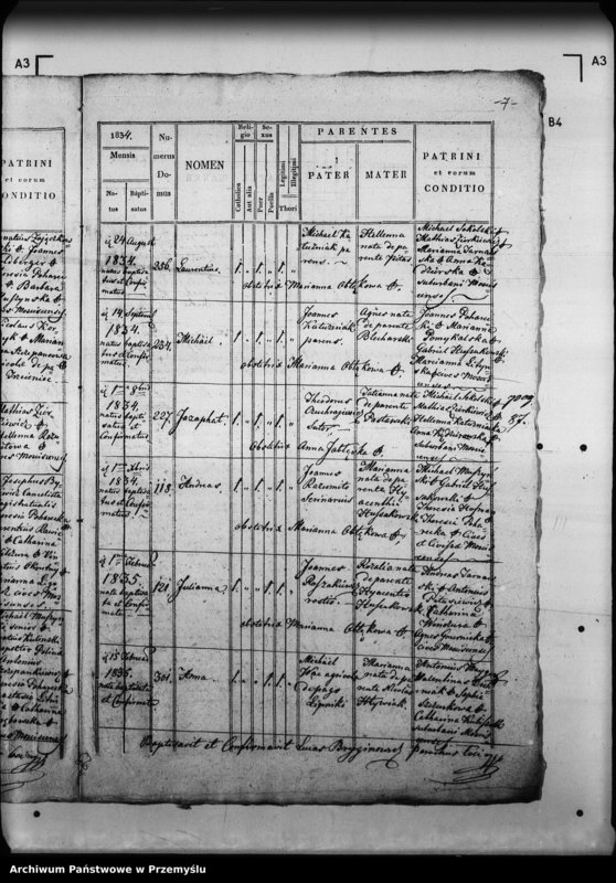 Obraz 11 z jednostki "[Kopie ksiąg metrykalnych parafii Mościska z filiami Lipniki, Rudniki, Zawada (dekanat Mościska)]"