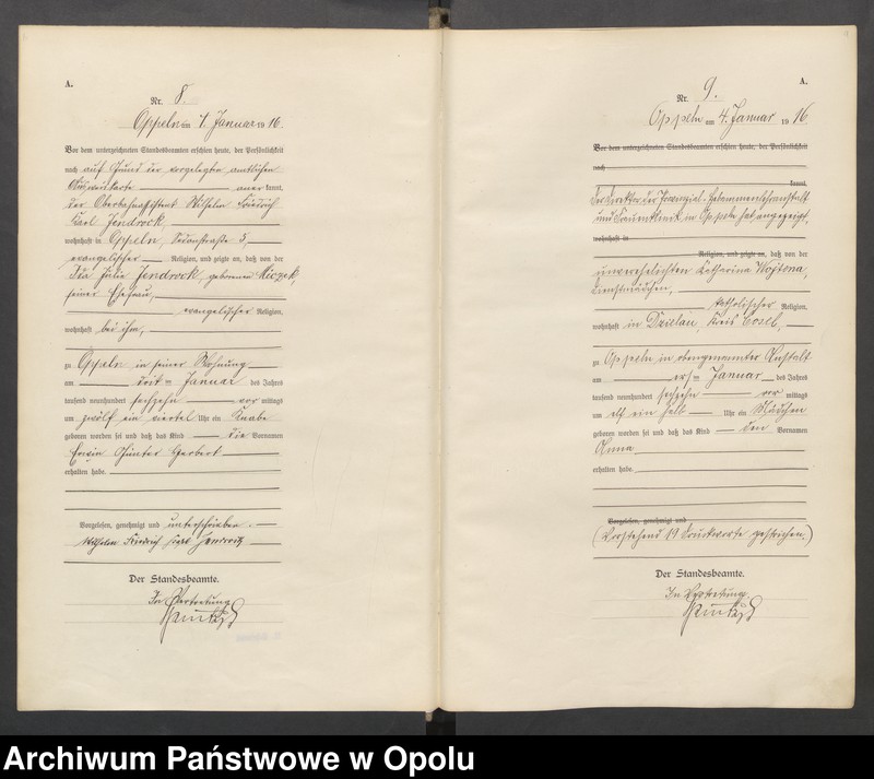 image.from.unit.number "Urząd stanu Cywilnego Opole Księga Urodzeń Rok 1916 1-395"