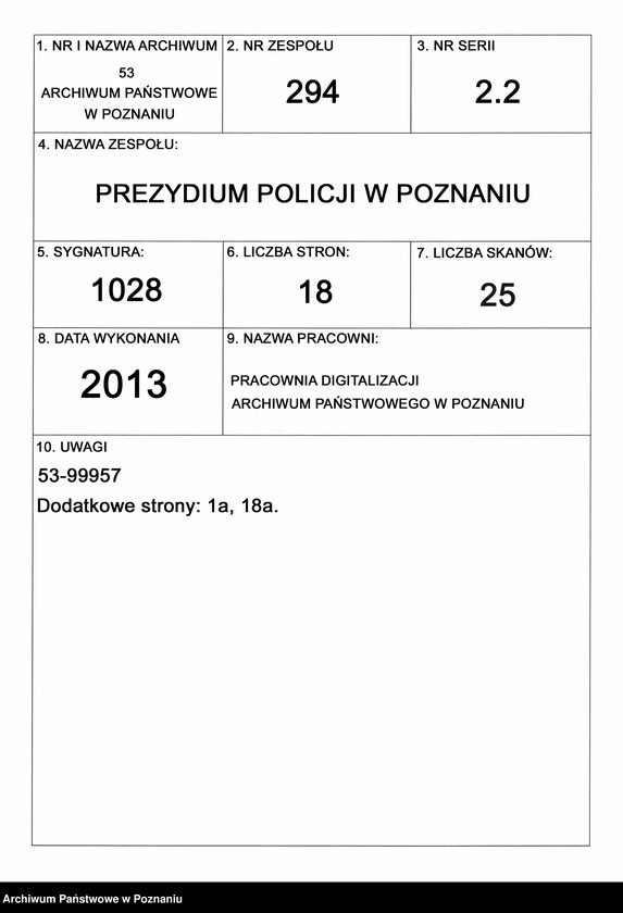 Obraz 1 z jednostki "A. betr. Stanislaus Poniński, Grafen"