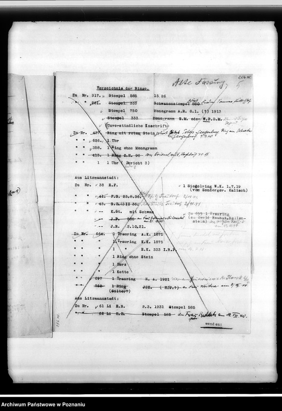 Obraz 9 z jednostki "Spisy rzeczy znalezionych przy ekshumowanych"