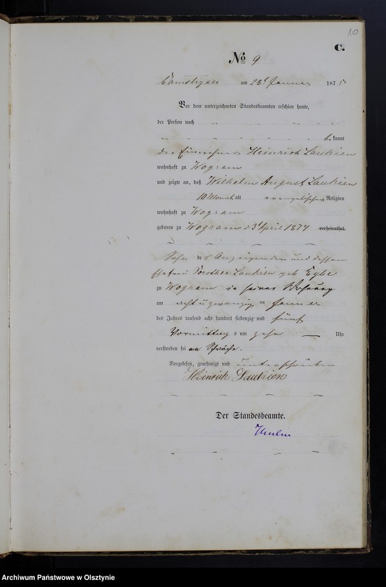 image.from.unit.number "Haupt-Sterbe-Register Nr 1 - 65"