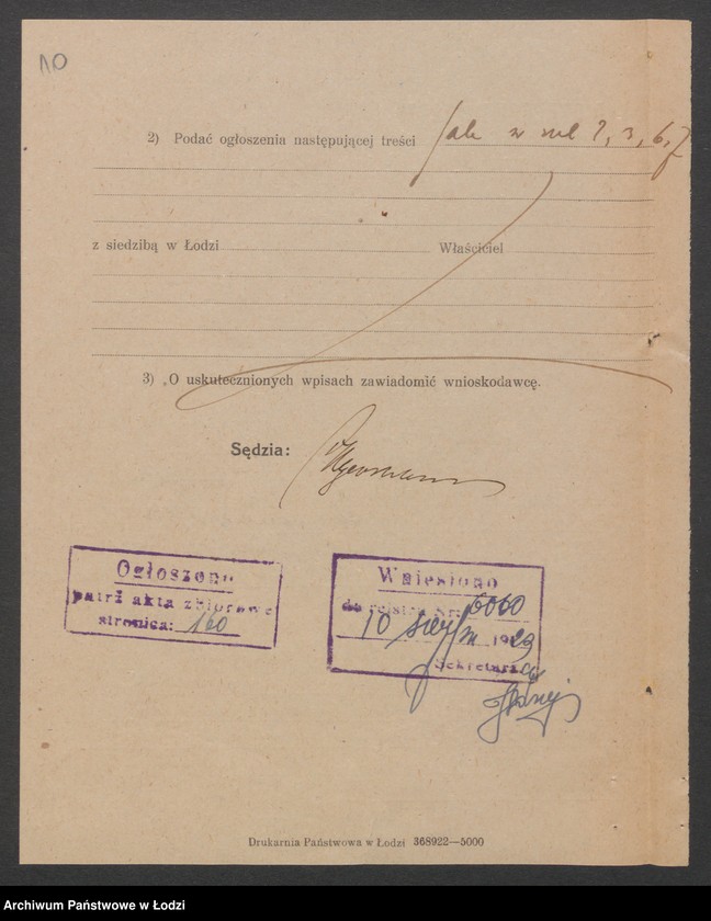 Obraz 12 z jednostki "August Sznajder i S-ka – prowadzenie młyna parowego"