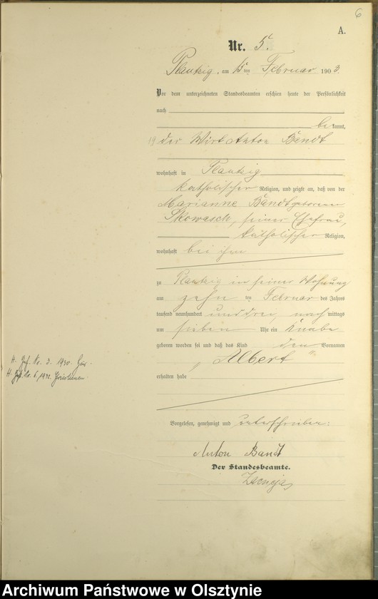 image.from.unit.number "Geburts-Haupt-Register Nr 1 - 43"