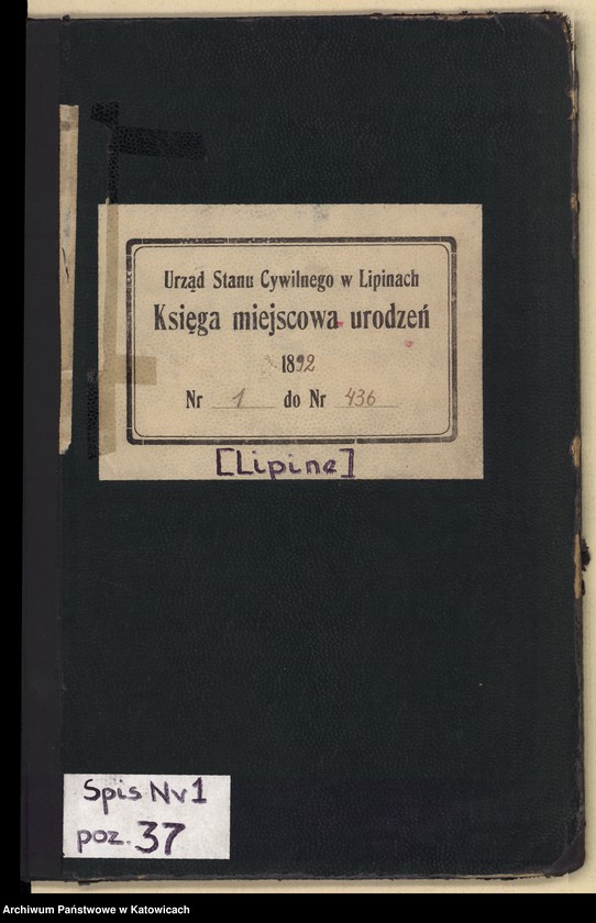 image.from.unit.number "Księga urodzeń T.1 nr 1-436"