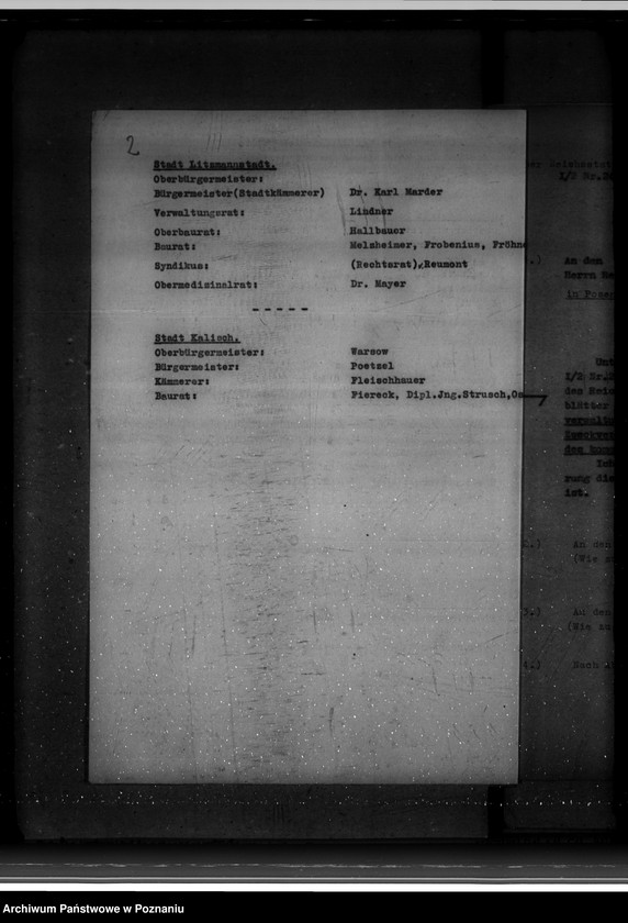 Obraz 6 z jednostki "Erfassung und Überprüfung der Beamten und Angestellten der kommunalen Behörden"