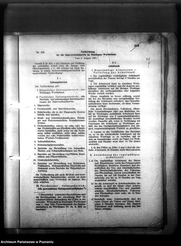 Obraz 10 z jednostki "Anordnung und Erlasse über Wohnung und Mietpolitik im Reichsgau Wartheland"