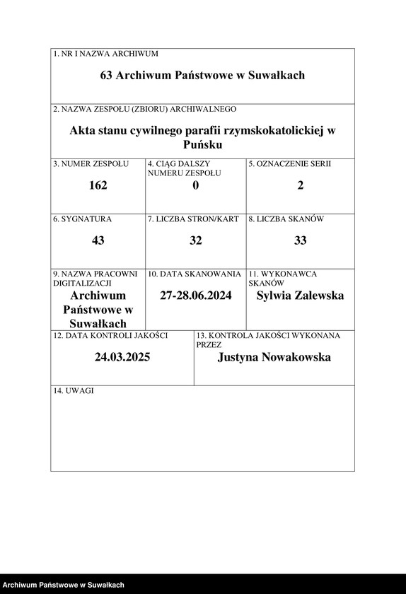 Obraz 1 z jednostki "Dokumenty predstavlennyja k bračnym aktam Punskago Rimsko-Katličeskago prichoda za 1904 g."
