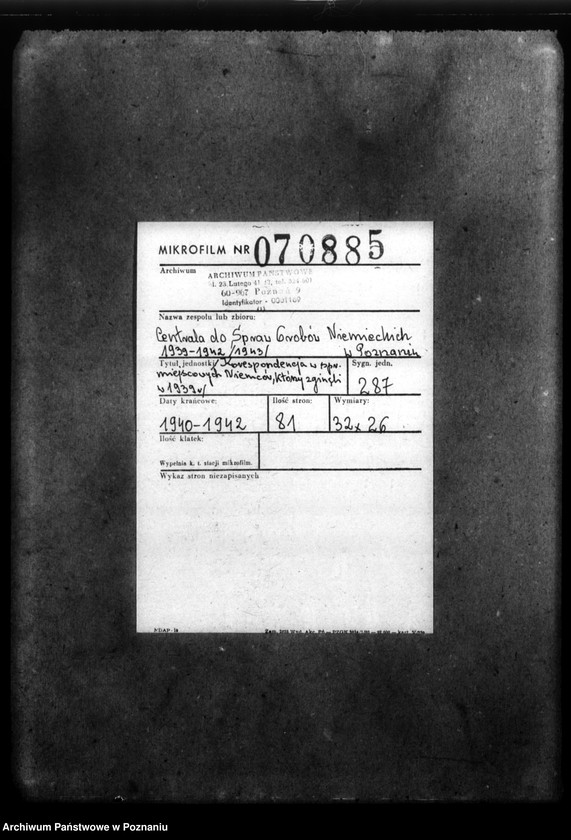 Obraz 2 z jednostki "Korespondencja w sprawie miejscowych Niemców, którzy zginęli w 1939 roku"