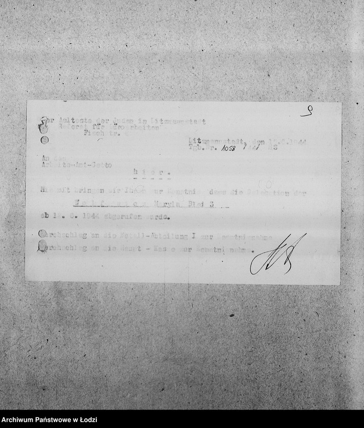 Obraz 12 z jednostki "[Korespondencja z Wydziałem Pracy i z PSŻ w sprawach personalnych i aprowizacyjnych Referatu Prac Biurowych]"