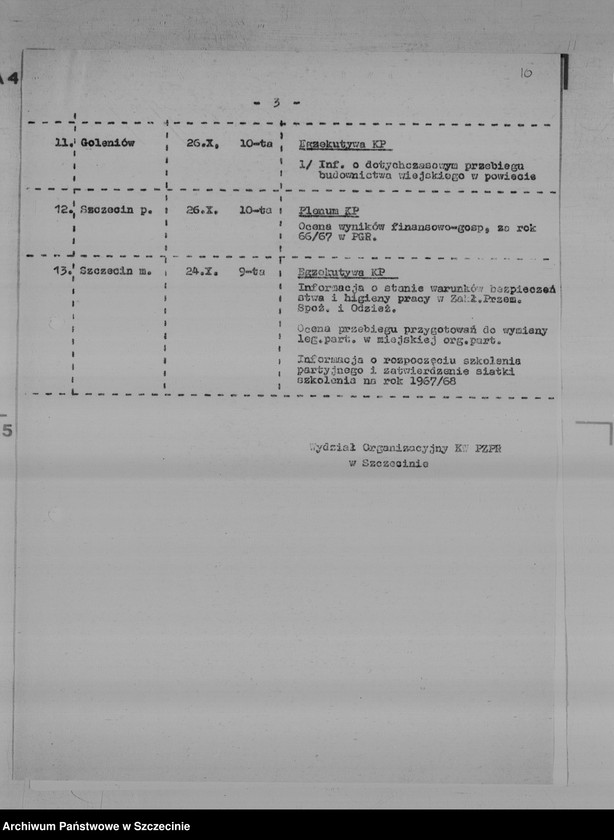 image.from.unit.number "Zestawienie posiedzeń egzekutyw Komitetów Powiatowych i Komitetów Miejskich Polskiej Zjednoczonej Partii Robotniczej"