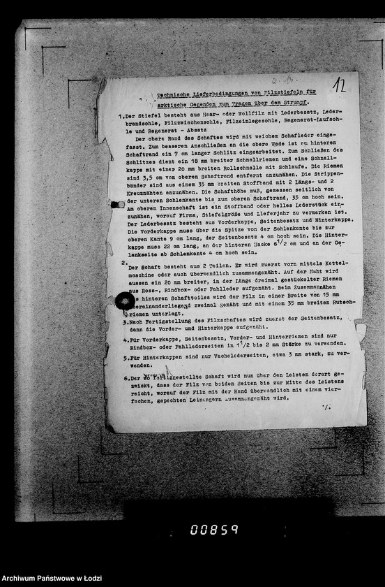 Obraz 16 z jednostki "339 Filztiefel A.[Zamówienia, korespondencja, kalkulacje]"