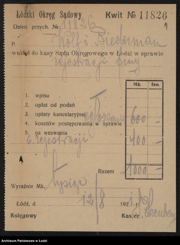 Obraz 3 z jednostki "Józef Wolf, Bronisław Biederman – hurtowy handel meblami"