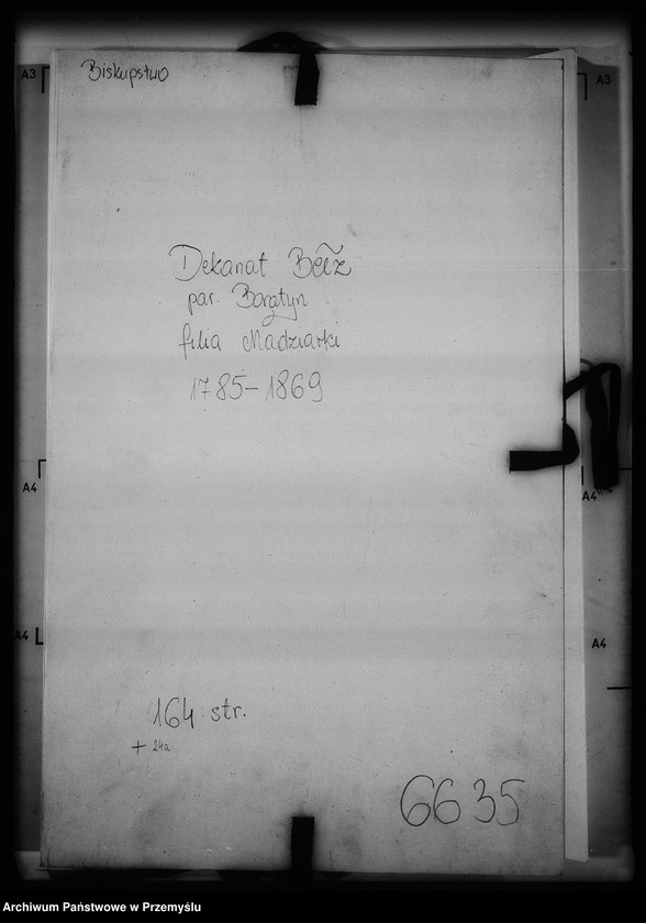 Obraz 2 z jednostki "[Kopie ksiąg metrykalnych parafii Boratyn z filią Madziarki (dekanat Bełz)]"