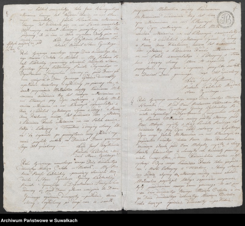 image.from.unit.number "Akta Małżeństwa Gminy Kaletnickiey z Roku 1808"