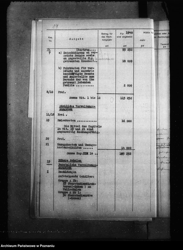 Obraz 20 z jednostki "Haushaltspläne der Oberschulen"