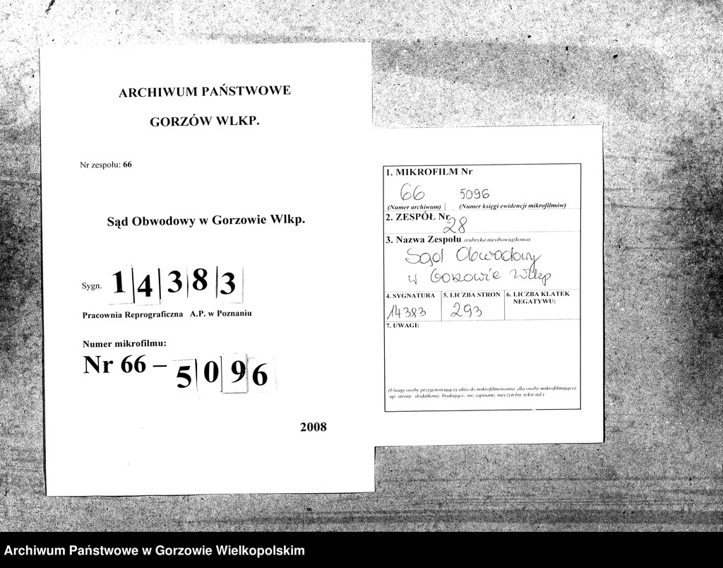 image.from.unit.number "Duplikate der Kirchenbücher von der Parochie Hohenwalde (Wysoka)"