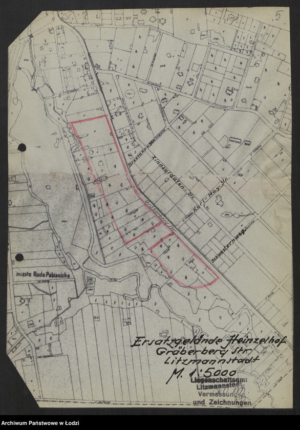 Obraz 7 z jednostki "Ruda Pabianicka Ersatzgelände Heinzelhof Gräberberg Strasse Litzmannstadt"
