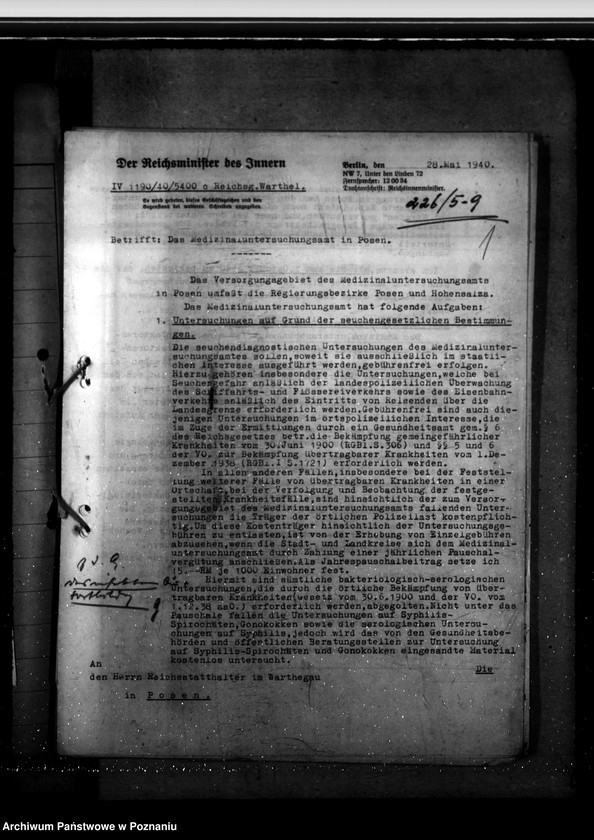 Obraz 5 z jednostki "Zahlenmässige Übersichten über das Medizinalpersonal. Ausbildung der Desinfektoren."