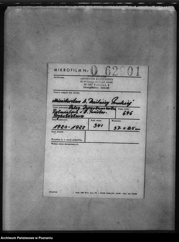 Obraz 2 z jednostki "Deleg. Departamentu Rolnictwa i D. Państw. Rybołówstwo"